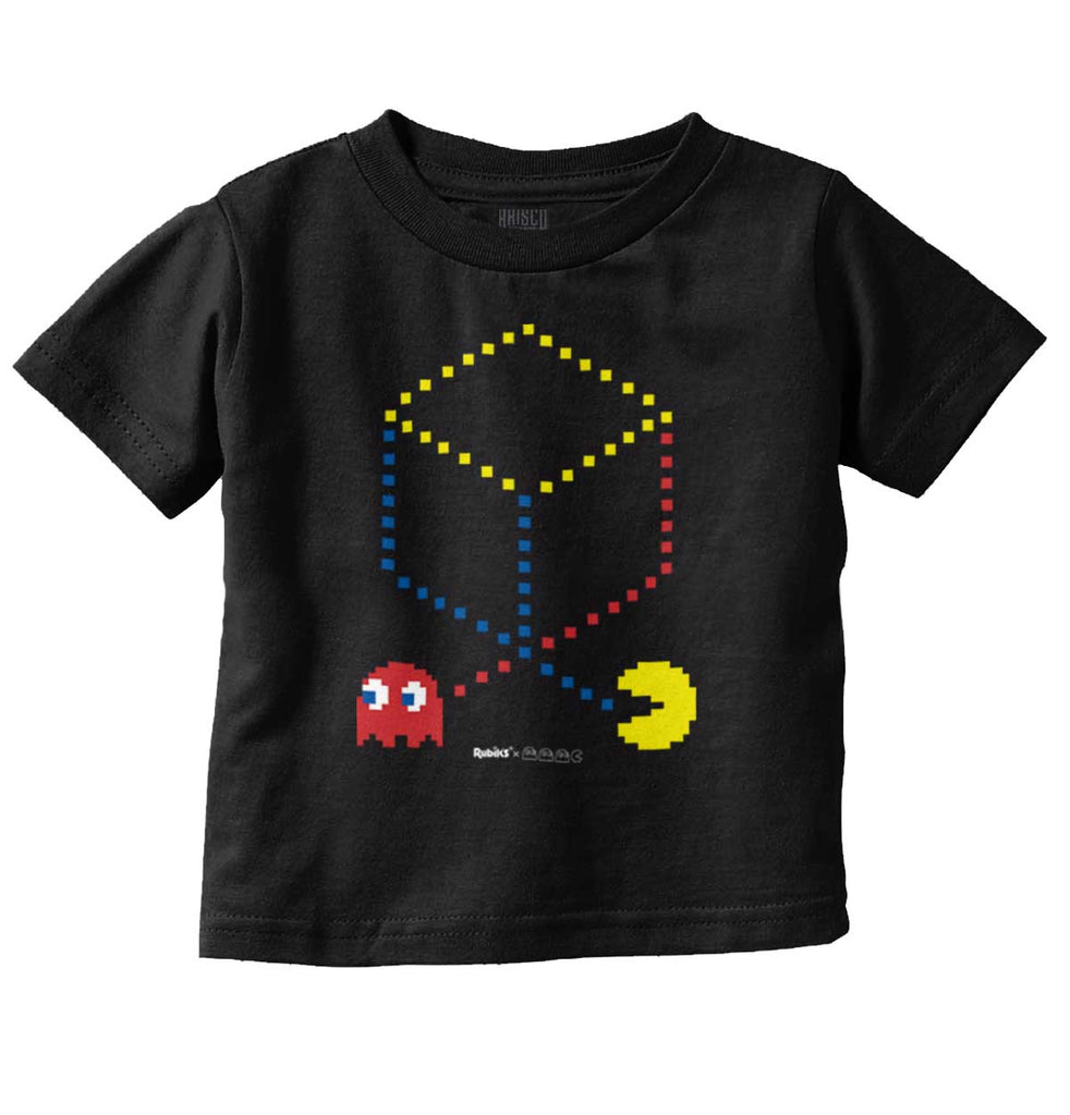 Pac-Man Cube Infant Toddler T Shirt-Direct To Garment Print-Brisco Baby