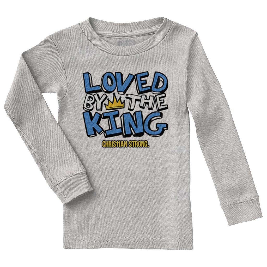Loved By The King Solid Baby Pajama Top-Direct To Garment Print-Brisco Baby