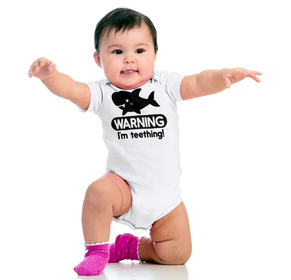 I'm Teething Romper Bodysuit-Direct To Garment Print-Brisco Baby