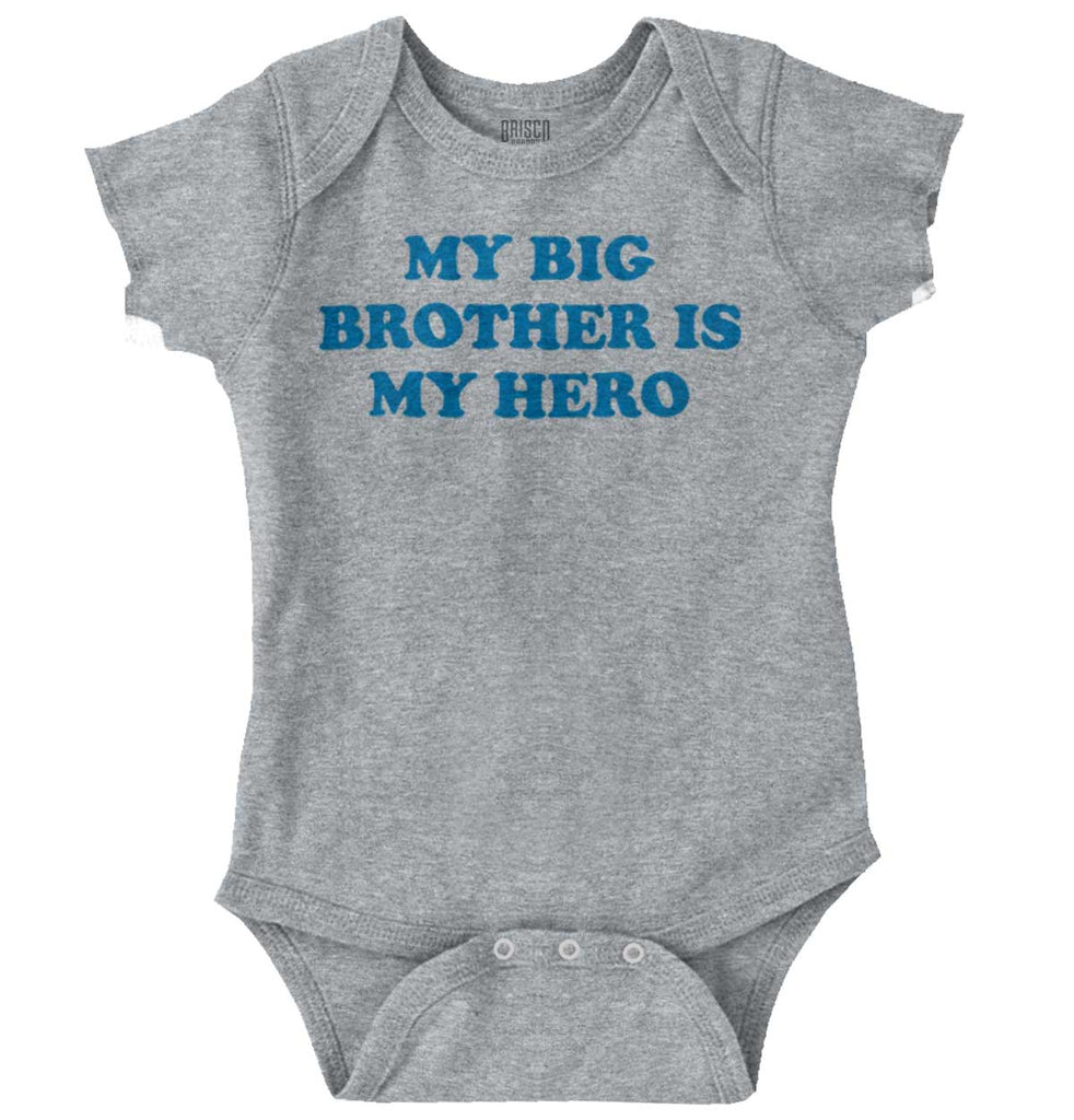 My Big Brother Is My Hero Romper Bodysuit-Direct To Garment Print-Brisco Baby