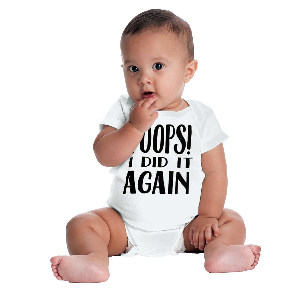 Poops I Did It Again Romper Bodysuit-Direct To Garment Print-Brisco Baby