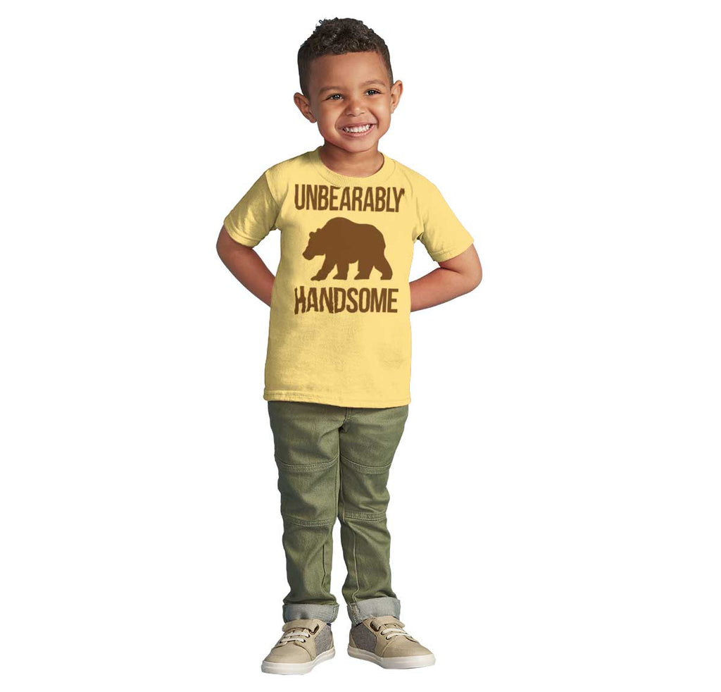 Unbearably Handsome Infant Toddler T Shirt-Direct To Garment Print-Brisco Baby