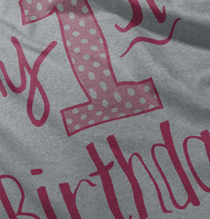 My First Birthday Romper Bodysuit-Direct To Garment Print-Brisco Baby
