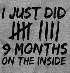 9 Months Inside Infant Toddler T Shirt-Direct To Garment Print-Brisco Baby