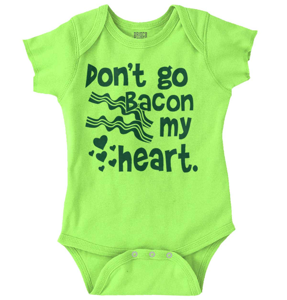Don't Bacon my Heart Romper Bodysuit-Direct To Garment Print-Brisco Baby