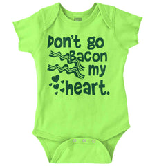 Don't Bacon my Heart Romper Bodysuit-Direct To Garment Print-Brisco Baby