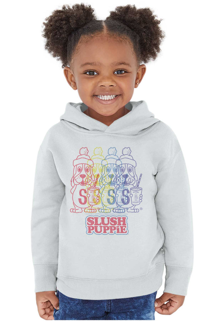 Rainbow Puppie Toddler Pullover Hoodie-Direct To Garment Print-Brisco Baby