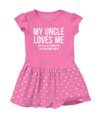 Uncle Loves Me Bough Baby Polka Dot Skirt Dress-Direct To Garment Print-Brisco Baby