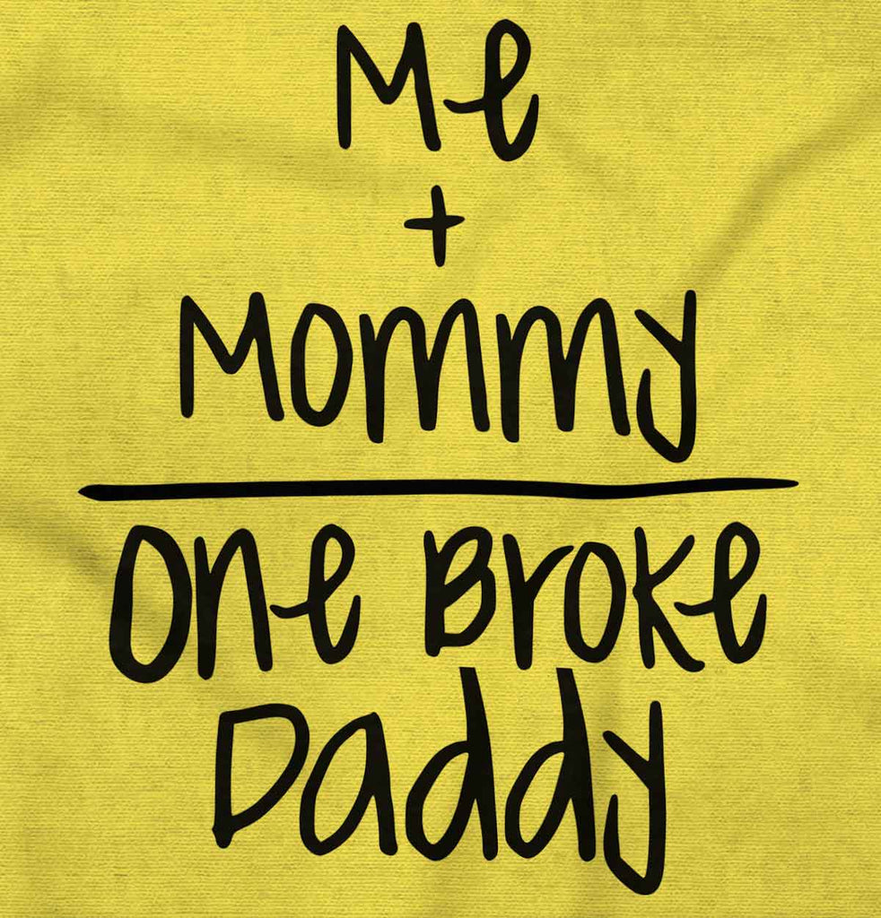 One Broke Daddy Romper Bodysuit-Direct To Garment Print-Brisco Baby