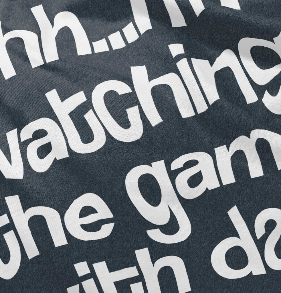 Watching the Game Football Romper Bodysuit-Direct To Garment Print-Brisco Baby