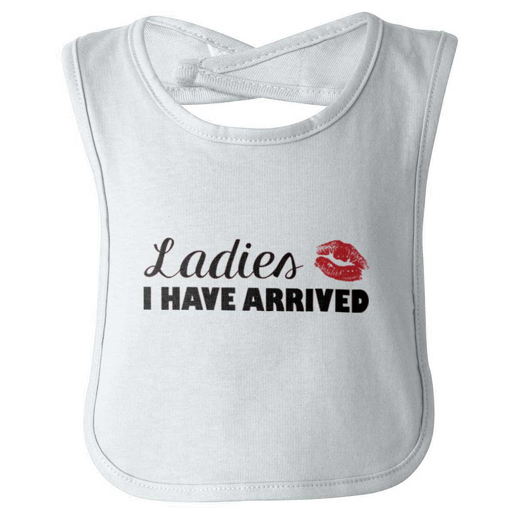 I Have Arrived Infant Baby Bib-Direct To Garment Print-Brisco Baby