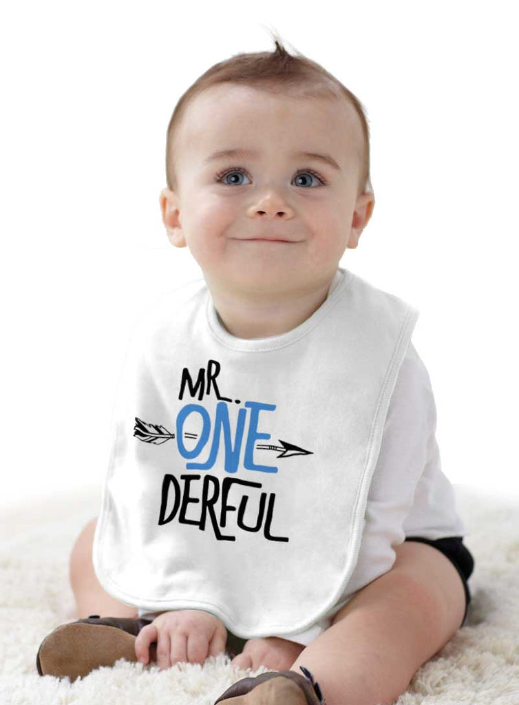 Mr. Onederful Infant Baby Bib-Direct To Garment Print-Brisco Baby