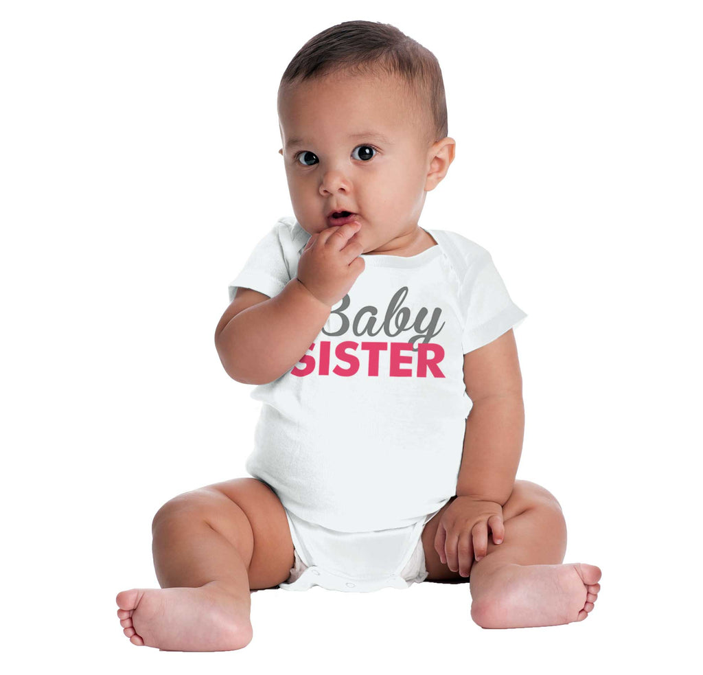 Baby Sister Romper Bodysuit-Direct To Garment Print-Brisco Baby