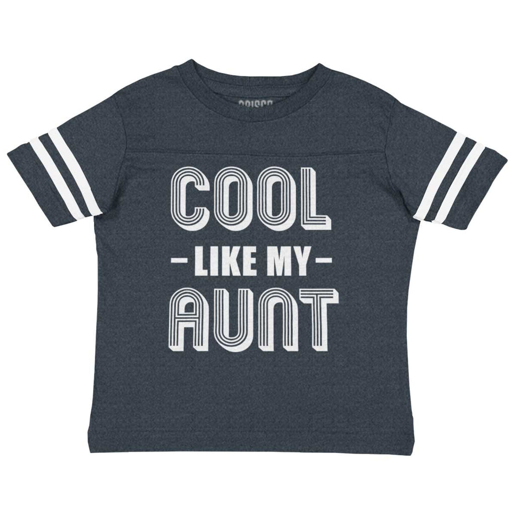 Aunt is Single Toddler Football Jersey Tee-Direct To Garment Print-Brisco Baby