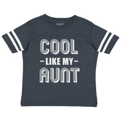 Aunt is Single Toddler Football Jersey Tee-Direct To Garment Print-Brisco Baby