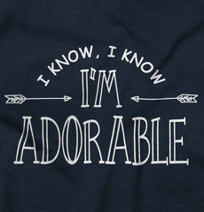 I'm Adorable Infant Toddler T Shirt-Direct To Garment Print-Brisco Baby