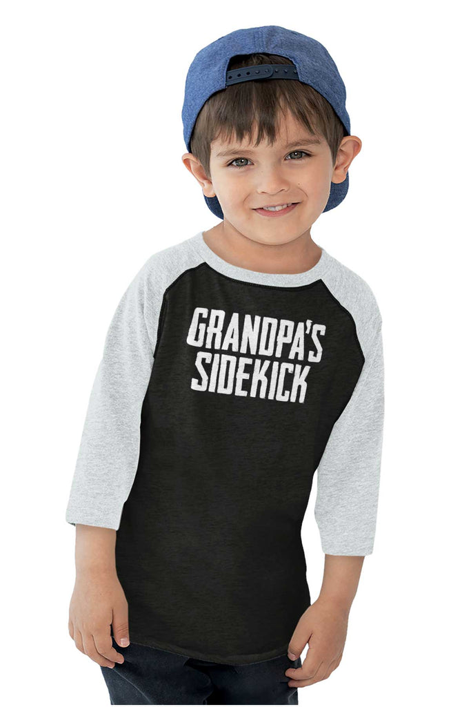 Grandpa's Sidekick Toddler Baseball-Direct To Garment Print-Brisco Baby