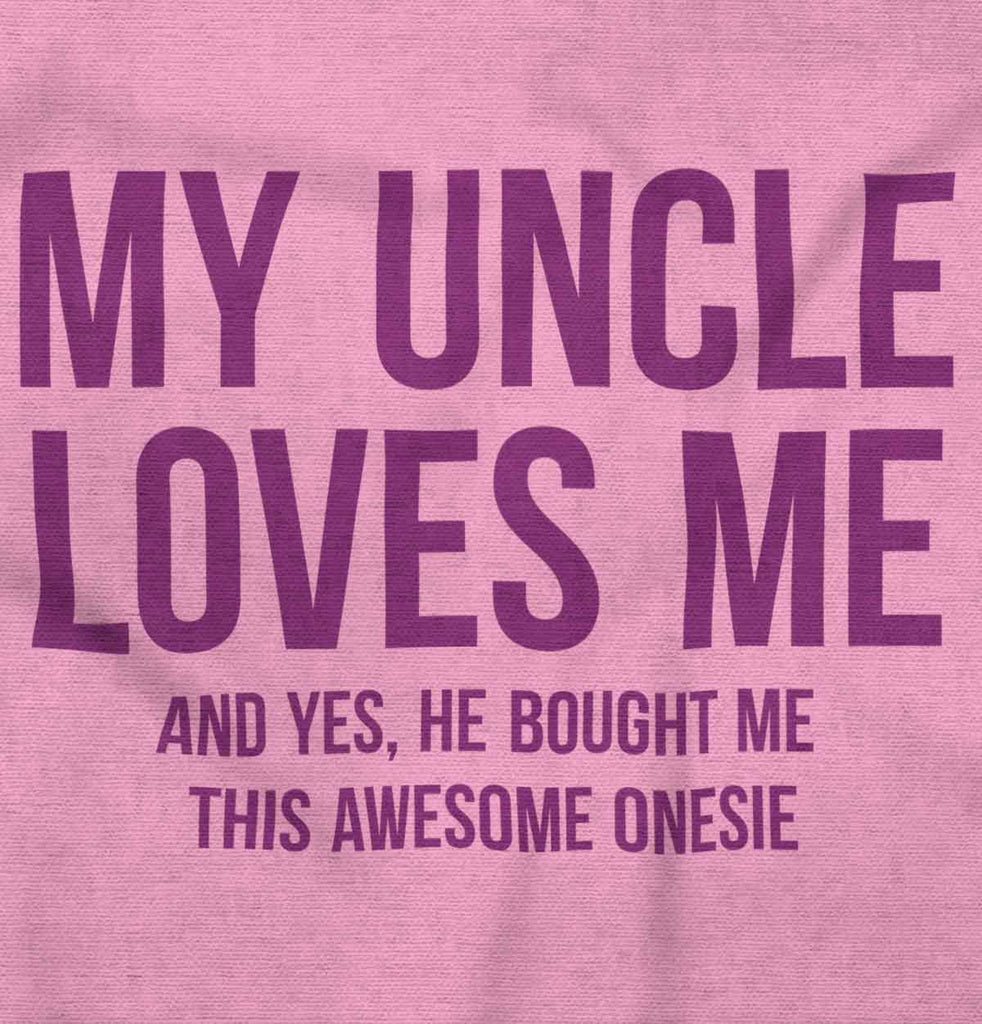 Uncle Loves Me Bought Shirt Romper Bodysuit-Direct To Garment Print-Brisco Baby
