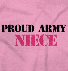 Proud Army Niece Romper Bodysuit-Direct To Garment Print-Brisco Baby