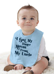 Dance Moves From Uncle Infant Baby Bib-Direct To Garment Print-Brisco Baby