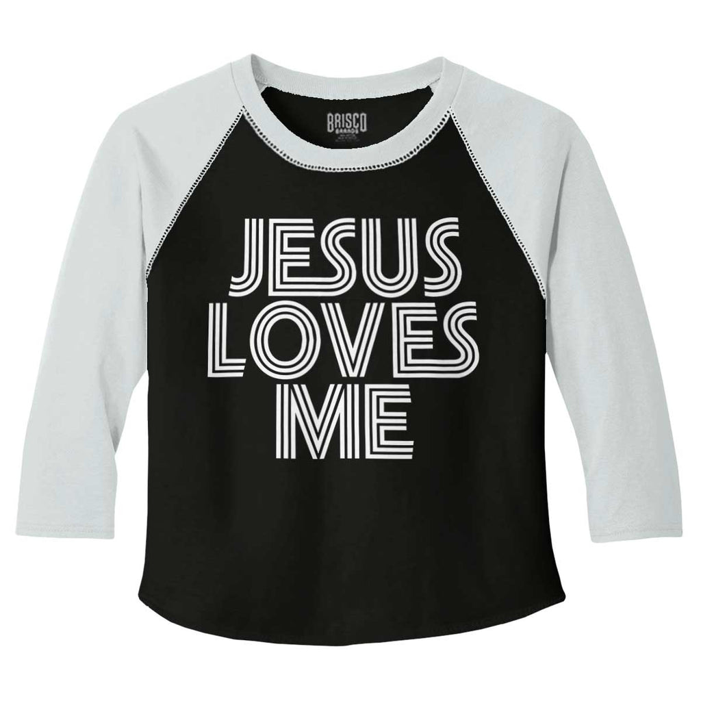 Christ Loves Me Toddler Baseball-Direct To Garment Print-Brisco Baby