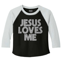Christ Loves Me Toddler Baseball-Direct To Garment Print-Brisco Baby