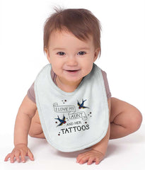 I Love My Aunt And Tattoos Infant Baby Bib-Direct To Garment Print-Brisco Baby