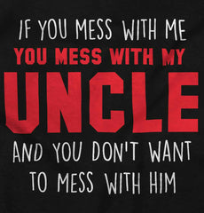 Mess With My Uncle Football Romper Bodysuit-Direct To Garment Print-Brisco Baby