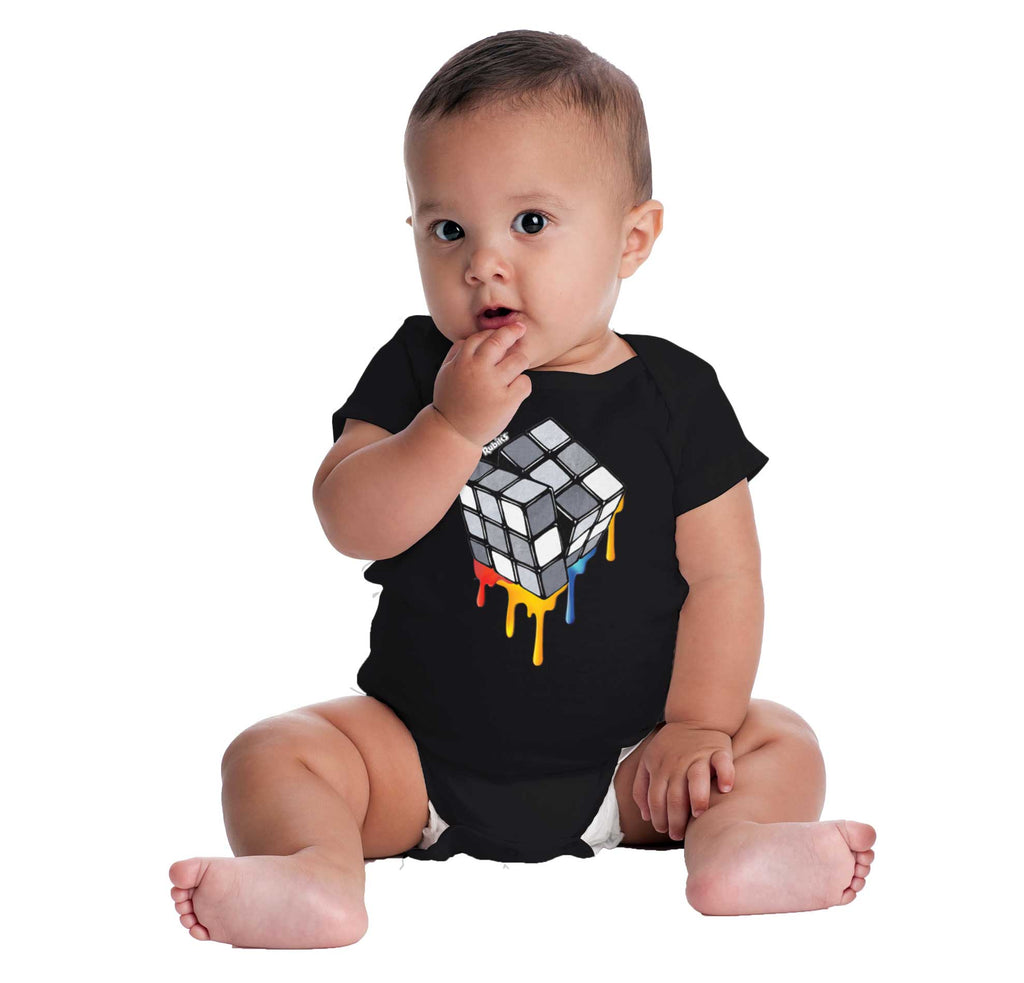 Artsy Rubiks Romper Bodysuit-Direct To Garment Print-Brisco Baby