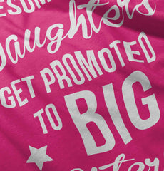 Awesome Daughter Promote Big Sisters Romper Bodysuit-Direct To Garment Print-Brisco Baby