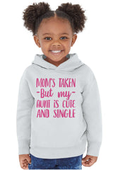 Aunt is Single Toddler Pullover Hoodie-Direct To Garment Print-Brisco Baby