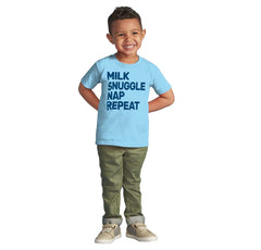 Milk Snuggle Nap Infant Toddler T Shirt-Direct To Garment Print-Brisco Baby