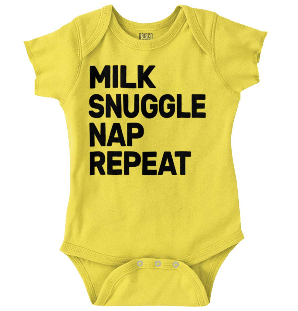 Milk Snuggle Nap Romper Bodysuit-Direct To Garment Print-Brisco Baby