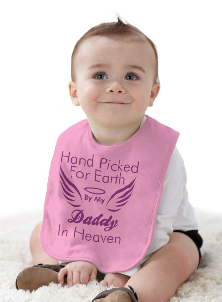 Hand Picked By Daddy Infant Baby Bib-Direct To Garment Print-Brisco Baby