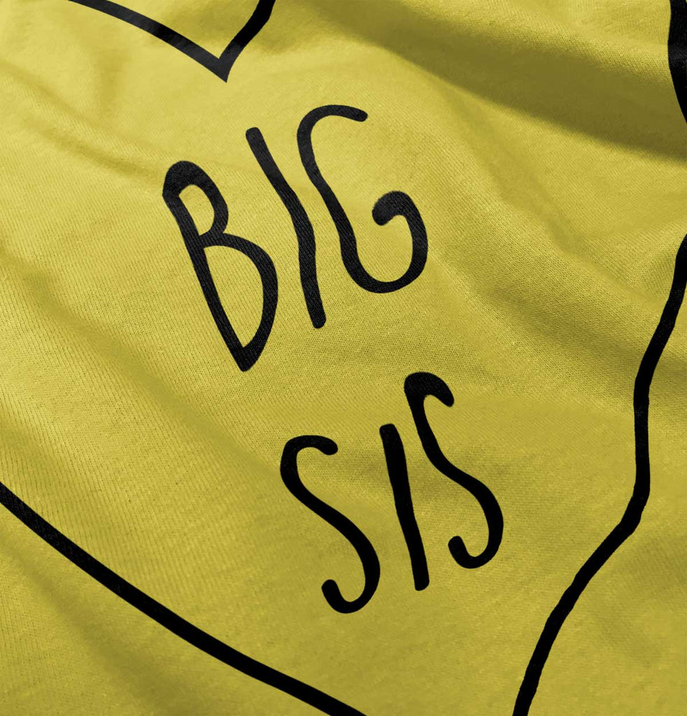 Big Sis Heart Romper Bodysuit-Direct To Garment Print-Brisco Baby