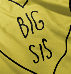 Big Sis Heart Romper Bodysuit-Direct To Garment Print-Brisco Baby