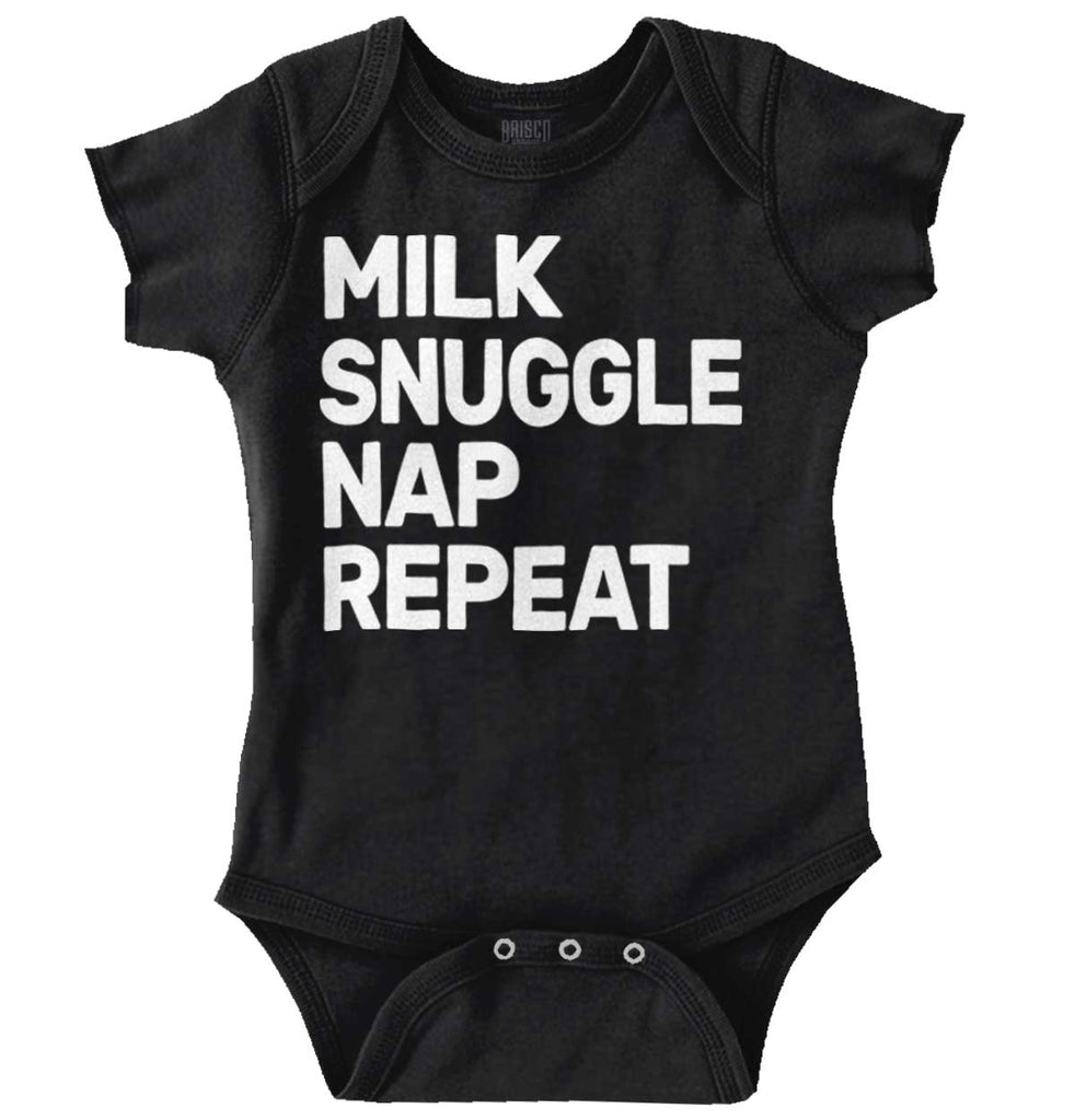 Milk Snuggle Nap Romper Bodysuit-Direct To Garment Print-Brisco Baby