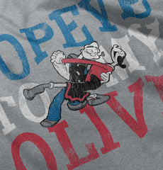 Popeye & Olive Infant Toddler T Shirt-Direct To Garment Print-Brisco Baby