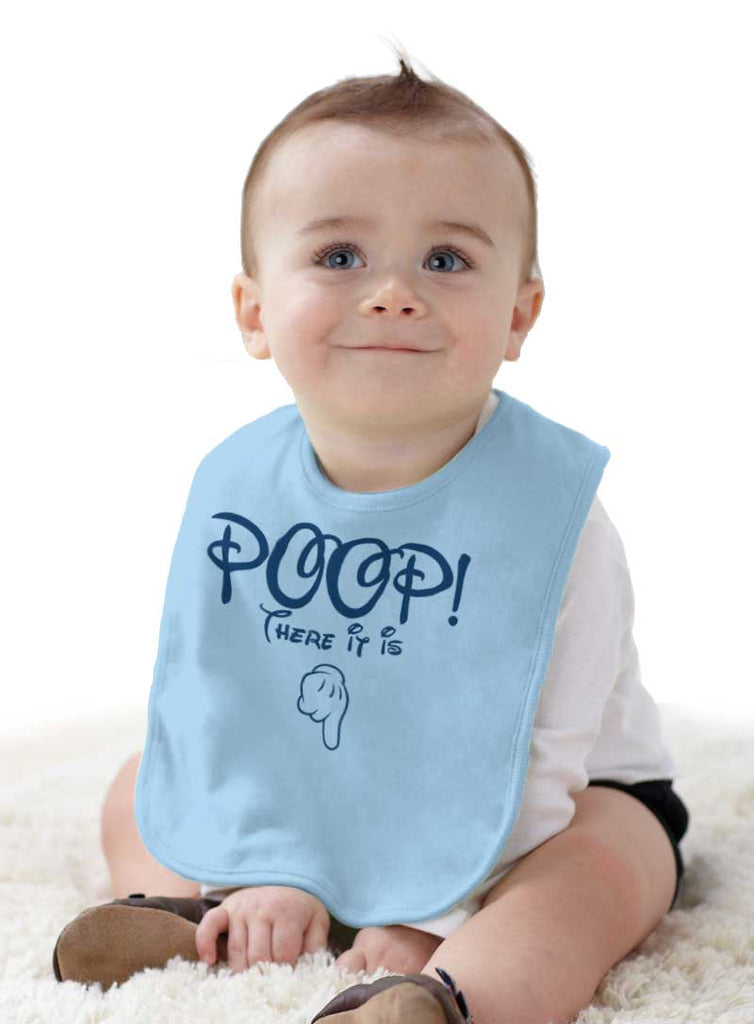 Poop There It Is Infant Baby Bib-Direct To Garment Print-Brisco Baby