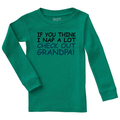 Check Out Grandpa Solid Baby Pajama Top-Direct To Garment Print-Brisco Baby