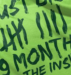 9 Months Inside Infant Toddler T Shirt-Direct To Garment Print-Brisco Baby