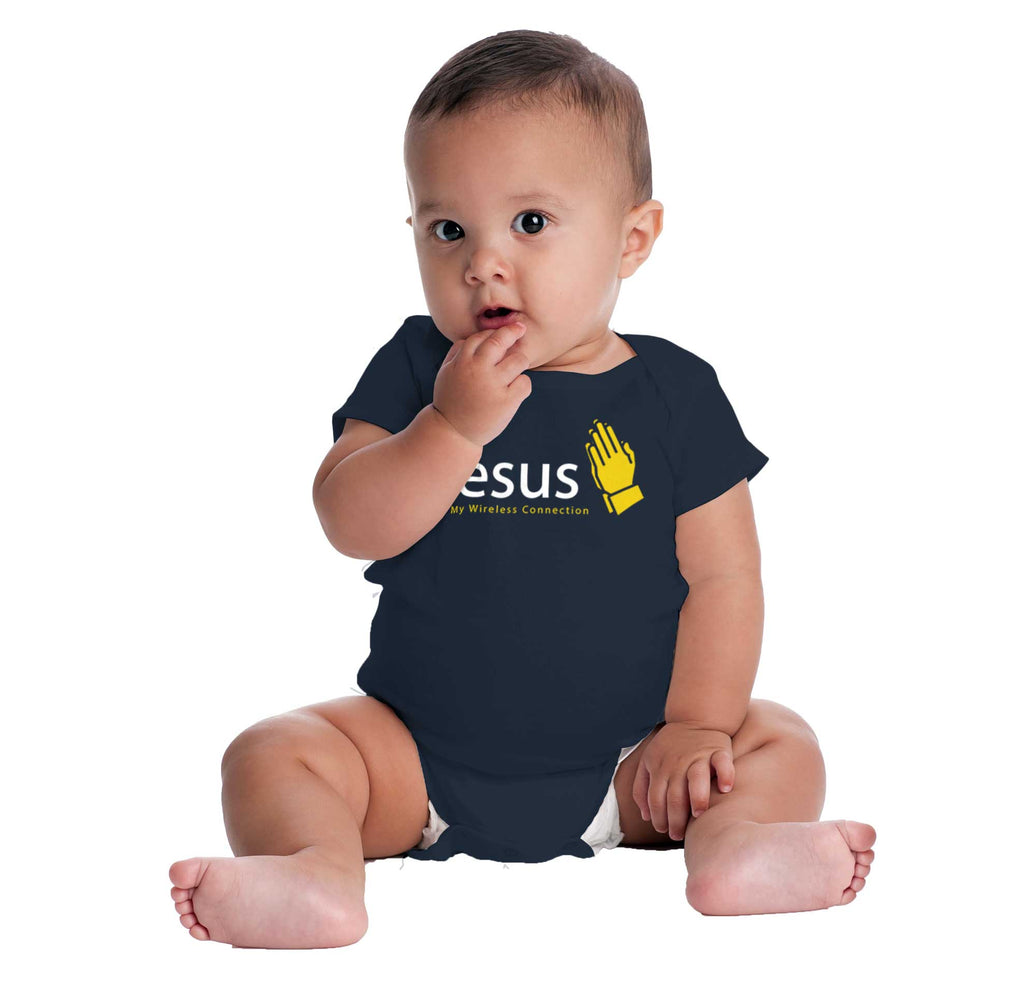 Jesus Connection Romper Bodysuit-Direct To Garment Print-Brisco Baby