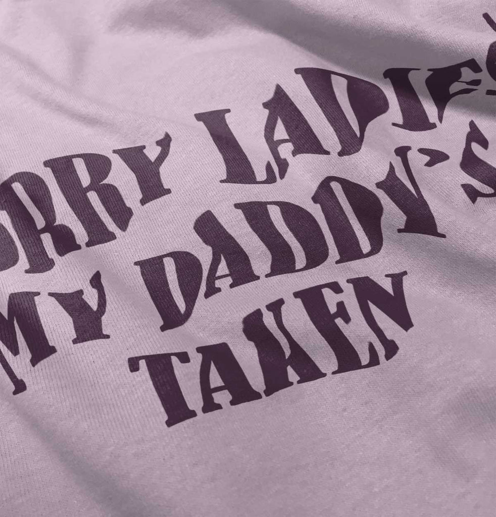 Daddy's Taken Infant Baby Bib-Direct To Garment Print-Brisco Baby