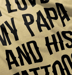 I Love Papa And Tattoos Romper Bodysuit-Direct To Garment Print-Brisco Baby