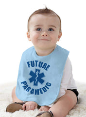 Future Paramedic Infant Baby Bib-Direct To Garment Print-Brisco Baby