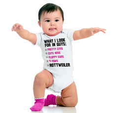 Rottweiler Checklist Romper Bodysuit-Direct To Garment Print-Brisco Baby