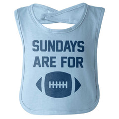 Sundays for Football Infant Baby Bib-Direct To Garment Print-Brisco Baby