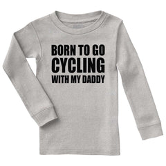 Cycling With Daddy Solid Baby Pajama Top-Direct To Garment Print-Brisco Baby