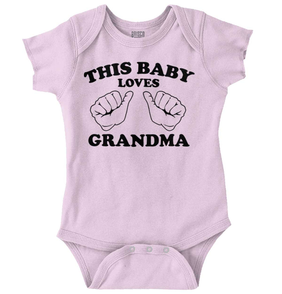 Baby Loves Grandma Romper Bodysuit-Direct To Garment Print-Brisco Baby