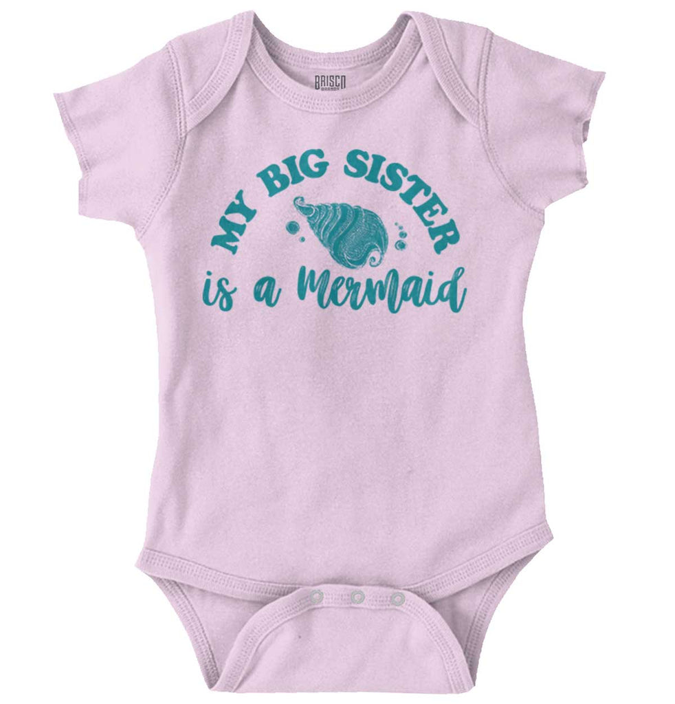 Big Sister Is A Mermaid Romper Bodysuit-Direct To Garment Print-Brisco Baby